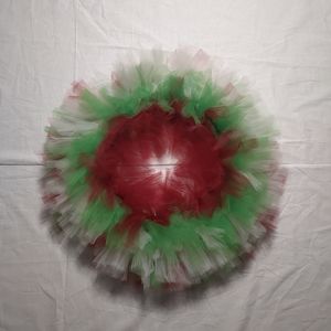 Tulle Wreath 14" Light Up Battery Operated Christmas Winter Holiday Handmade